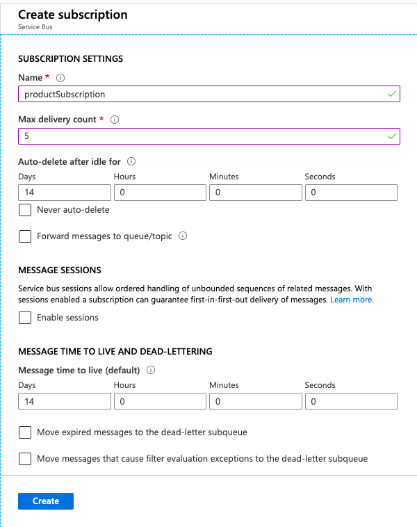 Microsoft Azure Service Bus-Topic